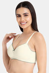 Amante Padded Non Wired Full Coverage T-Shirt Bra - Whitesmoke Cedar — thumbnail 3