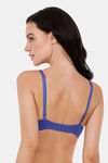 Amante Padded Wired Demi Coverage Push Up Bra - Blue — thumbnail 2