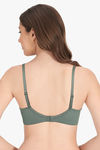 Amante Smooth Charm Padded Non Wired Demi Coverage T-Shirt Bra - Cedar — thumbnail 3
