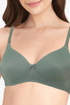 Amante Smooth Charm Padded Non Wired Demi Coverage T-Shirt Bra - Cedar — thumbnail 4