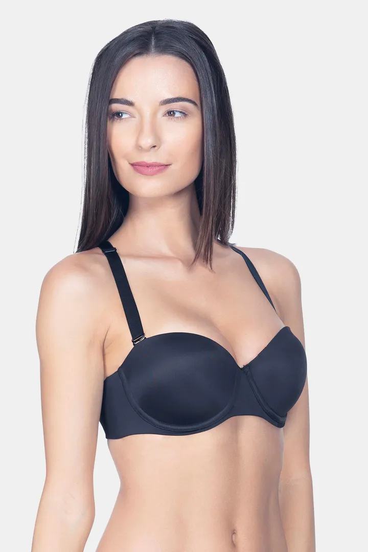 Amante Padded Regular Wired Invisible Seams Multiway Bra Black