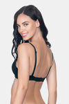 Amante Padded Wired Demi Coverage Push Up Bra - Black — thumbnail 2