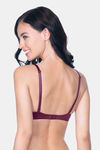 Amante Padded Wired Demi Coverage Push Up Bra - Violet — thumbnail 2