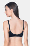 Amante Double Layered Non Wired Full Coverage Lace Bra - Black — thumbnail 2