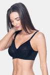 Amante Double Layered Non Wired Full Coverage Lace Bra - Black — thumbnail 3