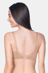 Amante Double Layered Non Wired Full Coverage Lace Bra - Sandalwood — thumbnail 2