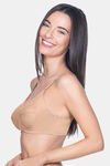 Amante Double Layered Non Wired Full Coverage Lace Bra - Sandalwood — thumbnail 3