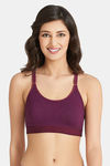 Amante Padded Non Wired Full Coverage Pretty Back Bra - Purple — thumbnail 1