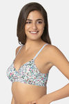 Amante Padded Wirefree Invisible Seams Tropical Delight Printed T-Shirt Bra - Blue — thumbnail 2