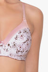 Amante Padded Non Wired Full Coverage T-Shirt Bra - Dawn Pink — thumbnail 4