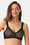 Amante Double Layered Wired Minimiser Bra - Black — thumbnail 1