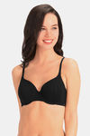 Amante Padded Wired Full Coverage T-Shirt Bra - Black — thumbnail 1