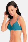 Amante Padded Wired Full Coverage T-Shirt Bra - Tile Blue — thumbnail 3