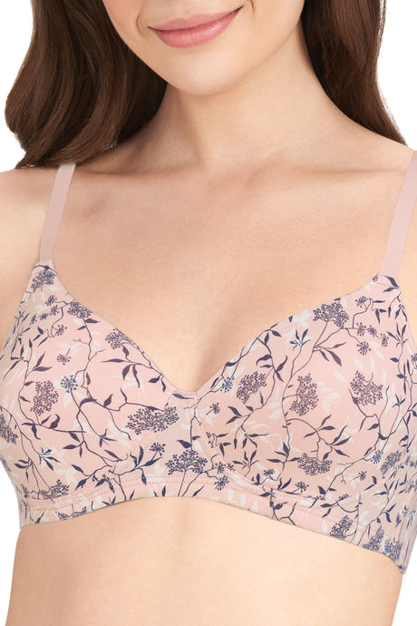 Amante Carefree Casuals Padded Non Wired Full Coverage T-Shirt Bra - Shadow Floral Print — image 4