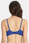 Amante Smooth Romance Padded Wired Full Coverage Lace Bra - Royal Blue — thumbnail 2