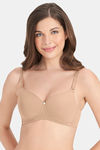 Amante Padded Non Wired Full Coverage T-Shirt Bra - Sandalwood — thumbnail 1