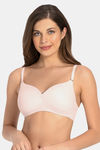 Amante Stay Cool Padded Non Wired Full Coverage T-Shirt Bra - Rosewater — thumbnail 1