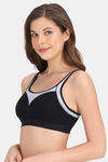 Amante All Day Active Bra - Black With Eventide — thumbnail 3
