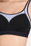 Amante All Day Active Bra - Black With Eventide — thumbnail 4