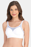 Amante All Day Active Bra - White With Eventide — thumbnail 1