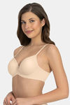 Amante Padded Wired Full Coverage T-Shirt Bra - Almond — thumbnail 2