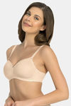 Amante Padded Non Wired Full Coverage T-Shirt Bra - Almond — thumbnail 2