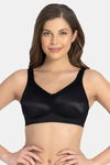 Amante Lightly Lined Non Wired Full Coverage Super Support Bra - Black — thumbnail 1