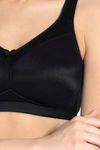 Amante Lightly Lined Non Wired Full Coverage Super Support Bra - Black — thumbnail 4