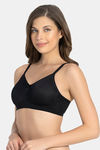 Amante Lightly Lined Non Wired Full Coverage Minimiser Bra - Black — thumbnail 2
