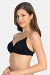 Amante Classic Backless Padded Non Wired Full Coverage Bra - Black — thumbnail 3