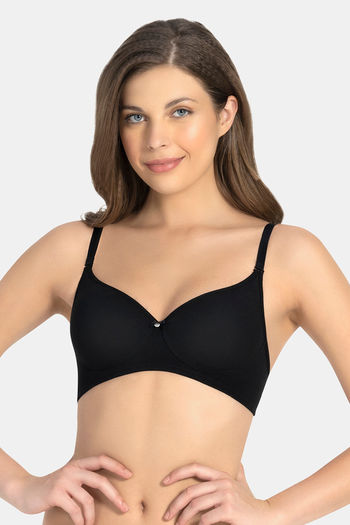 Buy Amante All Day Smooth Padded Non Wired Full Coverage T-Shirt Bra - Black