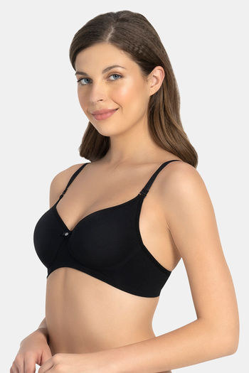 Amante All Day Smooth Padded Non Wired Full Coverage T-Shirt Bra - Black — image 2