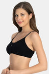 Amante All Day Pretty Lightly Lined Non Wired Full Coverage Super Support Bra - Black — thumbnail 2