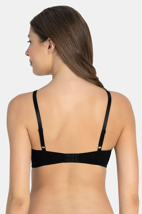 Amante All Day Pretty Lightly Lined Non Wired Full Coverage Super Support Bra - Black — image 3
