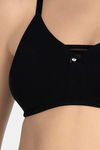 Amante All Day Pretty Lightly Lined Non Wired Full Coverage Super Support Bra - Black — thumbnail 4