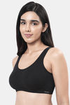 Amante Double Layered Non Wired Full Coverage Cami Bras Bra - Black — thumbnail 3