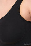 Amante Double Layered Non Wired Full Coverage Cami Bras Bra - Black — thumbnail 4