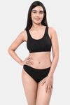 Amante Double Layered Non Wired Full Coverage Cami Bras Bra - Black — thumbnail 5