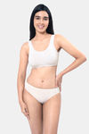 Amante Double Layered Non Wired Full Coverage Cami Bras Bra - White — thumbnail 5