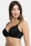 Amante Padded Wired Full Coverage T-Shirt Bra - Black — thumbnail 2