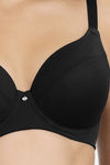 Amante Padded Wired Full Coverage T-Shirt Bra - Black — thumbnail 4