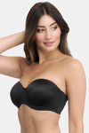 Amante Padded Wired Full Coverage Strapless Bra - Black — thumbnail 2