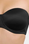 Amante Padded Wired Full Coverage Strapless Bra - Black — thumbnail 4