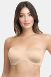 Amante Padded Wired Full Coverage Strapless Bra - Sandalwood — thumbnail 1