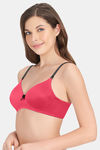 Amante Smooth Dreams Padded Non Wired Full Coverage T-Shirt Bra - Cerise — thumbnail 3