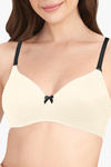 Amante Smooth Dreams Padded Non Wired Full Coverage T-Shirt Bra - Whitesmoke — thumbnail 4