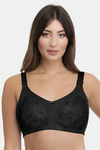 Amante Magic Support Single Layered Non Wired Full Coverage Lace Bra - Black — thumbnail 1