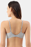 Amante Padded Non Wired Full Coverage T-Shirt Bra - Light G Marl — thumbnail 3