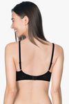 Amante Floral Romance Padded Wired Full Coverage Lace Bra - Black Sea Pink — thumbnail 3
