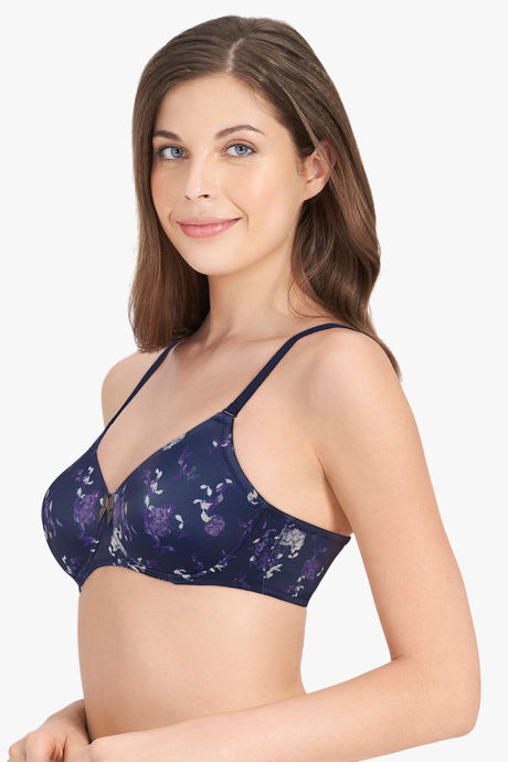 Amante Smooth Charm Padded Non Wired Full Coverage T-Shirt Bra - Hydrangea Print — image 2